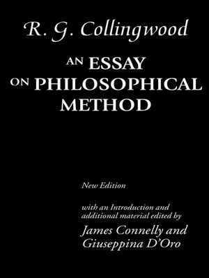 cover image of An Essay on Philosophical Method